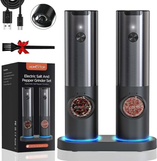 [2023 𝐔𝐩𝐠𝐫𝐚𝐝𝐞𝐝] Electric Salt and Pepper Grinder